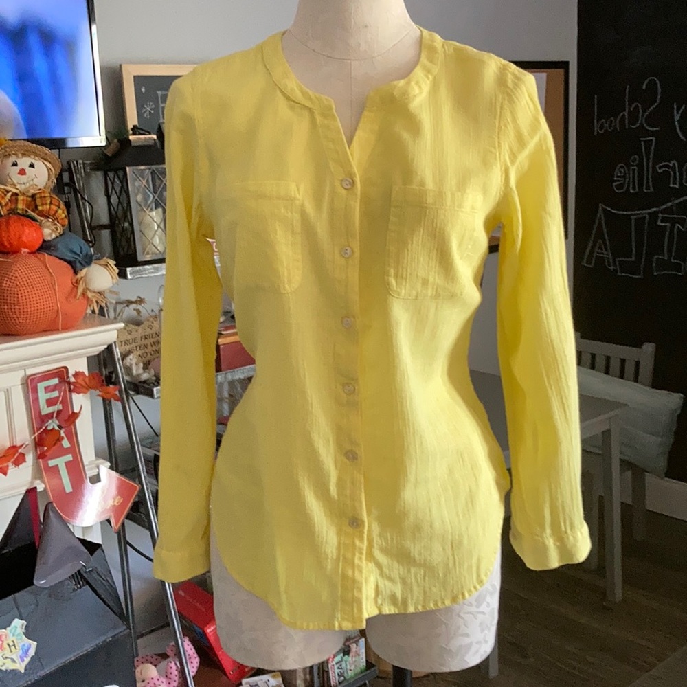 Button up gauze shirt. Talbots